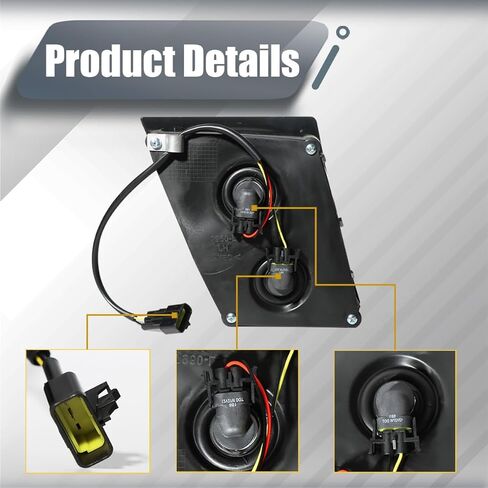 Led Fog Lights lamps Pair Set Compatible with Volvo VNL VN Truck 1997-2015 Passenger Right Driver Left Side,Replacement Fog Light Assembly （Black,Two Light） in Kuwait