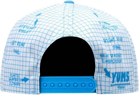 yums blueprints flat bill snapback باللون الأزرق والأبيض in Saudi Arabia