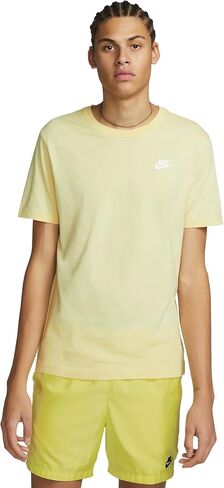 Nike Men's Sportswear Club T-Shirt (US, Alpha, Large, Regular, Regular, Pink/Purple) in Saudi Arabia