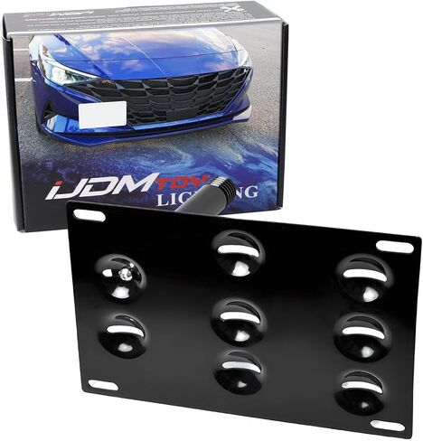 ijdmtoy لا حفر الأمامية الأمامية الصمام خط ربط لوحة رخصة رخصة صحن مجموعة محول توافق مع Hyundai 2021-Up Elantra in Saudi Arabia