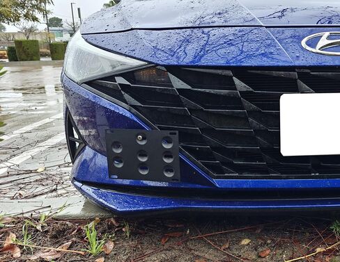 ijdmtoy لا حفر الأمامية الأمامية الصمام خط ربط لوحة رخصة رخصة صحن مجموعة محول توافق مع Hyundai 2021-Up Elantra in Saudi Arabia