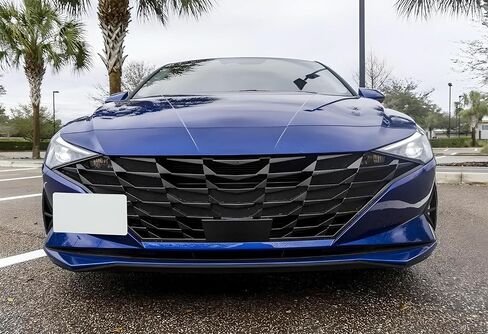 ijdmtoy لا حفر الأمامية الأمامية الصمام خط ربط لوحة رخصة رخصة صحن مجموعة محول توافق مع Hyundai 2021-Up Elantra in Saudi Arabia