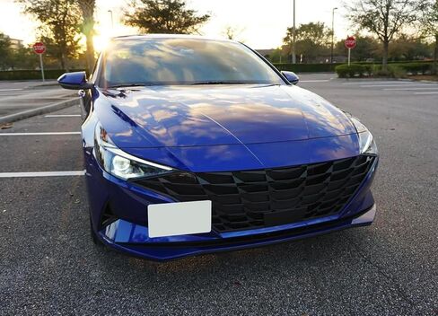 ijdmtoy لا حفر الأمامية الأمامية الصمام خط ربط لوحة رخصة رخصة صحن مجموعة محول توافق مع Hyundai 2021-Up Elantra in Saudi Arabia