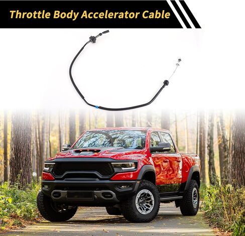 1 PCS Throwhrottle Body Specelerator Cable for Dodge for RAM 1500 2500 3500 1994-1996 Throuttle Body Valve Cable Cable No.4897406AA Black in Kuwait