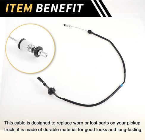 1 PCS Throwhrottle Body Specelerator Cable for Dodge for RAM 1500 2500 3500 1994-1996 Throuttle Body Valve Cable Cable No.4897406AA Black in Kuwait