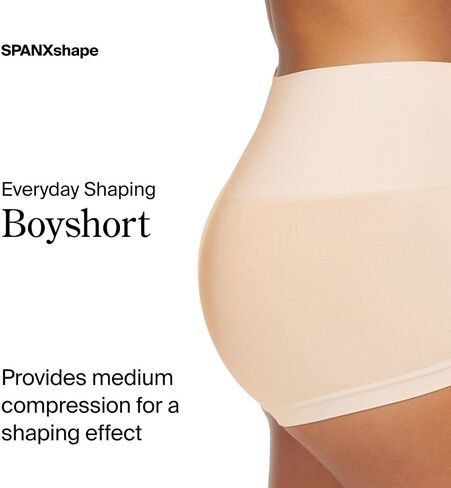 SPANX Everyday Shaping Boyshort - Core Control Shapewear Underwear - Invisible Under Clothes - Seamless Design - No Visible Panty Lines - No-Show Underwear for Women - Naked 3.0 - Medium in Saudi Arabia