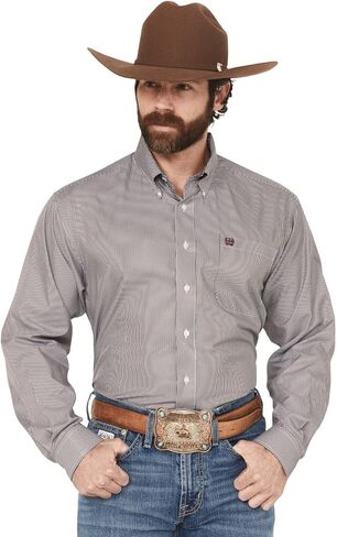 Cinch Western Shirt Mens Long Sleeve Stripe Multi-Color MTW1105917 in Kuwait