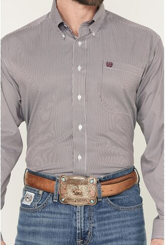Cinch Western Shirt Mens Long Sleeve Stripe Multi-Color MTW1105917 in Kuwait