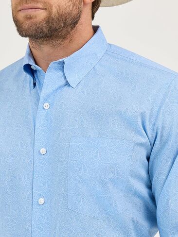 Wrangler Cody Johnson Blue Paisley Shirt in Saudi Arabia