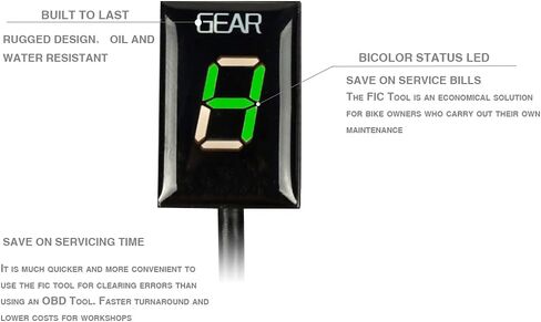 1-6 Speed Digital LED Display Gear Indicator Display Meter Waterproof for Honda CB400 SF CB600F Hornet CBR 600 F4i F3 F4 VFR800 CBR900RR CBR1100XX CB1100SF CBF500 VTR1000 F GL1800 in Saudi Arabia