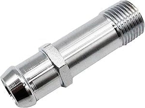 2 pcs/set Silver Chrome Steel 3" Straight Water Pump Heater Hose Fitting 1/2" NPT To 3/4" Barb Fits for SBC BBC Chevy in Saudi Arabia