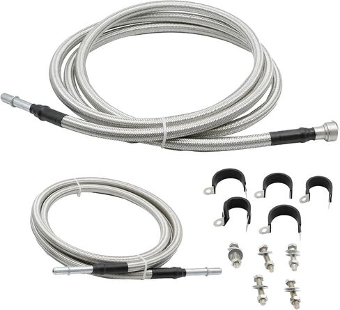 819-846 Stainless Fuel Line kit Fits for Silverado 1500 Classic 2500 HD 3500, for GMC Sierra 1500 2500 HD 3500 2004 2005 2006 2007 2008 2009 2010, Flexible Braided Lines Stainless Steel in Kuwait