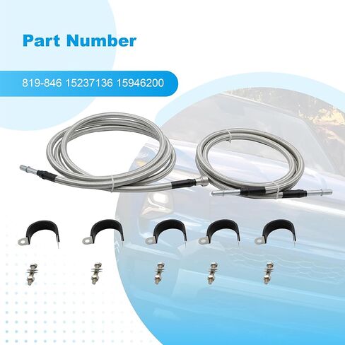 819-846 Stainless Fuel Line kit Fits for Silverado 1500 Classic 2500 HD 3500, for GMC Sierra 1500 2500 HD 3500 2004 2005 2006 2007 2008 2009 2010, Flexible Braided Lines Stainless Steel in Kuwait