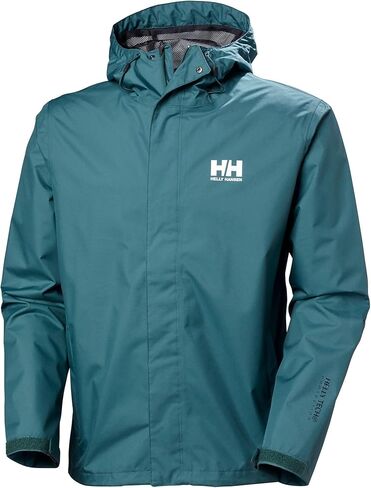 Helly Hansen Men's Seven J Waterproof Windproof Breathable Rain Jacket, 980 Ebony, XXX-Large in Kuwait
