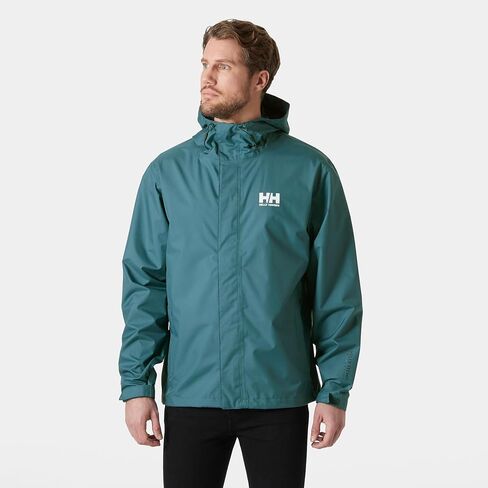 Helly Hansen Men's Seven J Waterproof Windproof Breathable Rain Jacket, 980 Ebony, XXX-Large in Kuwait