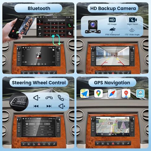 [2G+64G] Car Stereo Radio for Jeep Wrangler JK Compass Patriot/Chrysler/Dodge RAM with Wireless CarPlay Andriod Auto, 7 inch Touch Screen Android 13 Headunit with GPS Navi/WiFi/Bluetooth/Camera in Saudi Arabia