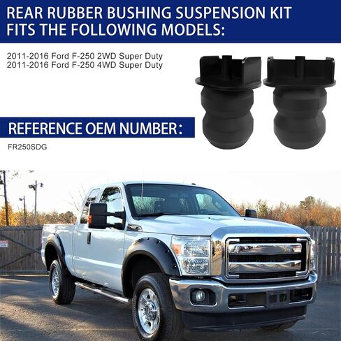 Rear Rubber Bushing Suspension Kit Fit for 11-16 F-ord F-250 2WD Super Duty F-250 4WD Super Duty Replace OEM Number FR250SDG Up to 8,600 Lbs Rubber Cushion Suspension Kit in Saudi Arabia