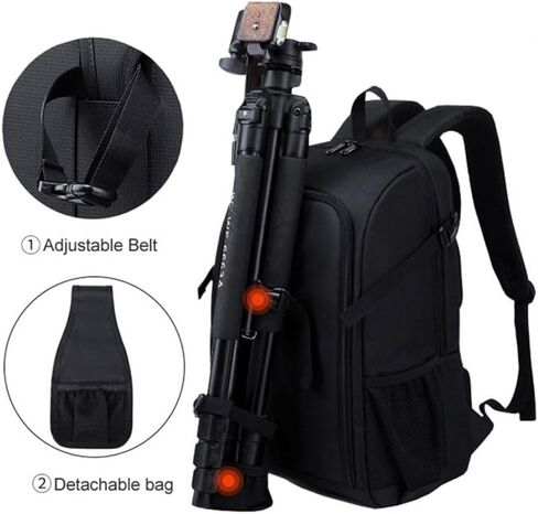 Camera Backpack, Waterproof Camera Bags for Photographers Compartment Large Capacity Travel Camera Bag Compatible With Canon/Nikon/Sony Drone in Kuwait