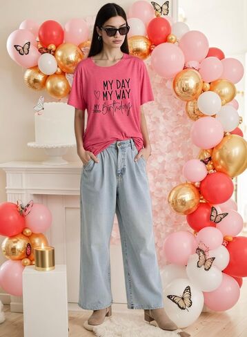 Birthday Shirt for Women It’s Me Hi I’m The Birthday Girl It’s Me Tshirt Funny Birthday Party Gift Tops in Saudi Arabia