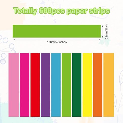 Morcheiong 600Pcs Paper Chains Bright Color Paper Strips for Classroom Home Party Decoration Supplies in Saudi Arabia
