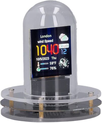 Nixie Tube Clock RGB IPS LCD Screen Weather Display 12 24 Hour Electronic Tube Clock for Home and Office in Saudi Arabia