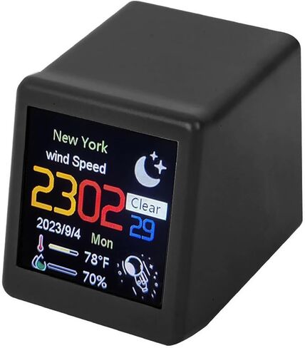 Zezefufu Mini Clock سطح المكتب Smart Digital WiFi Web Weblock مع قطع شاشة عرض 1.5 بوصة in Saudi Arabia