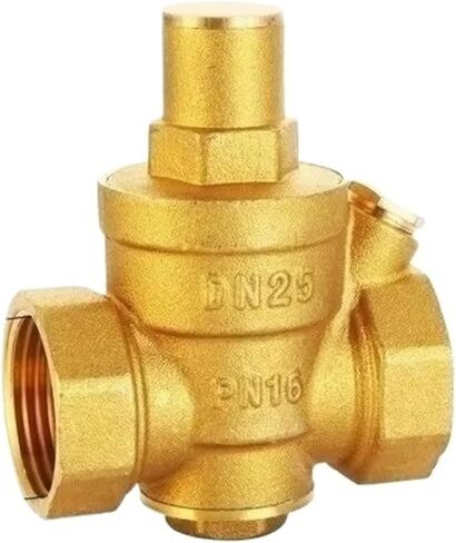 1pcs G 1/2" 3/4" 1" 2" Brass Water Pressure Reducing Maintaining Valve DN15/DN20/DN25/DN32 Regulator Adjustable Relief Valve Gauge(DN20,With Gauge) in Kuwait