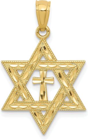 FindingKing 14K Gold Star of David Cross Pendant in Saudi Arabia
