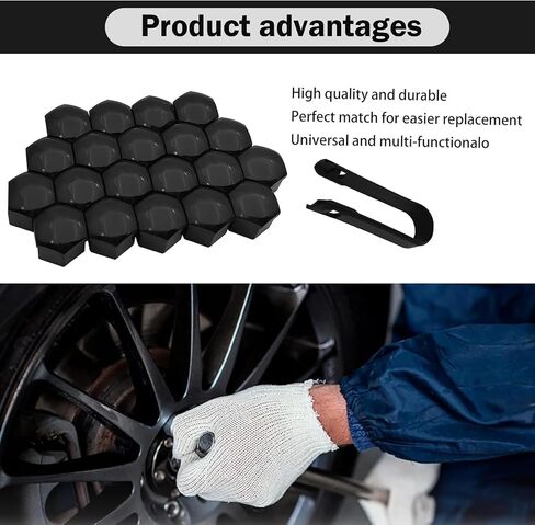 20 PCS CAPS NUT HOUS ، سداسي إطار صدأ صدأ وغطاء حماية الغبار ، غطاء مساكن بلاستيكية مركز مزخرف مزخرف مع أداة إزالة ، لمعظم شاحنات السيارات (الأحمر # 17 مم) in Saudi Arabia