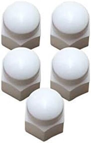 Automotive Authority LLC 5 Pack - 13/16 "Black Nylon Lug Nut Cover Cap Trailer Truck Camper (Black) in Saudi Arabia