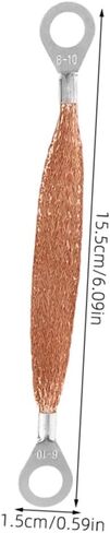 Pretyzoom 6pcs مركبة النحاس مركبة كابلات كابلات كابلات عالية الموصلية حزام أرضي مسطح للاتصال الثابت للسيارات يناسب النماذج in Kuwait