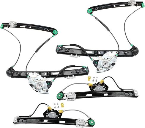 Garage-Pro Front and Rear Power Window Regulator Set Compatible with 2001-2005 BMW 330i, 330xi, 320i, 325i, 325xi, Fits 2000 323i, 328i, E46 Body, Sedan/Wagon, w/o Motor, Set of 4 in Kuwait