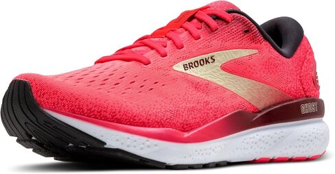 Brooks Women’s Ghost 16 Neutral Running Shoe - White/Black/Rose Gold - 10 Medium in Saudi Arabia