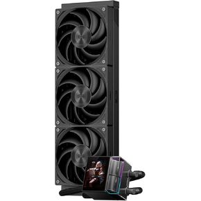 PCCOOLER CPS DS360 AIO Liquid CPU Cooler Liquid Cooling - 3 Pack F5 R120 Case Fans - Digital Monitor 360mm Liquid Cooler CPU for AM4 AM5 Intel LGA 1700/1851/20XX AIO Water Cooler Black in Kuwait