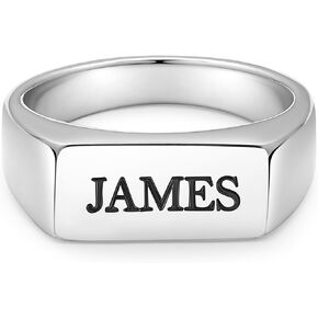 إدمان إدمان حواء خاتم محفور مخصص للرجال ، الفولاذ المقاوم للصدأ - خاتم الرجال المخصصين - هدايا لأبي in Kuwait