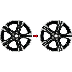 SlickMod Chrome Delete Blackout Vinyl Overlay for 2021-2022 Kia K5 GT Line 18 in Wheel Rims (Gloss Black) in Saudi Arabia