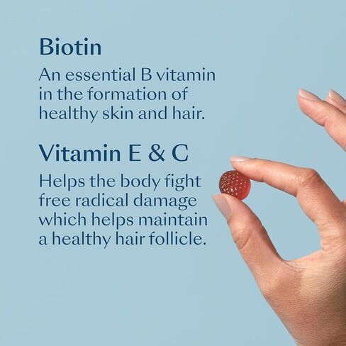 Esalon Biotin Hair Gummies ، Fegan Multivitamin ، Cherry & Citrus Flavor ، 60 Count ، 30 Day Supply in Saudi Arabia
