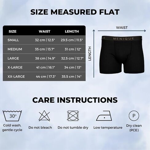 menique Merino Wool Underwear Men’s Boxer Briefs Base Layer for Men Boxer Shorts Soft Breathable Odor-Free Underwear for Men in Saudi Arabia