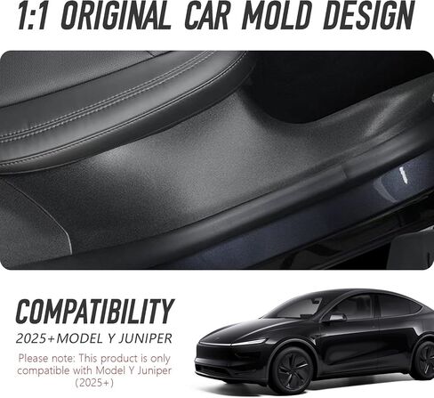 5Pcs TPE for 2025+ Tesla Model Y Juniper Door Sill Protector Cover Front & Rear Door Sill Protector Threshold Strip 2nd Row Seat Lower Protector Anti-dust Pads Tesla Model Y Juniper Accessorie in Saudi Arabia