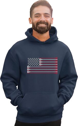 Go All Out Lacrosse USA Flag Lax Mens Women Youth Sweatshirt Hoodie in Kuwait
