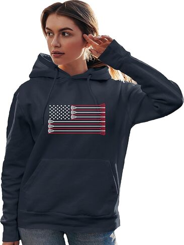 Go All Out Lacrosse USA Flag Lax Mens Women Youth Sweatshirt Hoodie in Kuwait