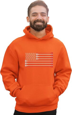 Go All Out Lacrosse USA Flag Lax Mens Women Youth Sweatshirt Hoodie in Kuwait