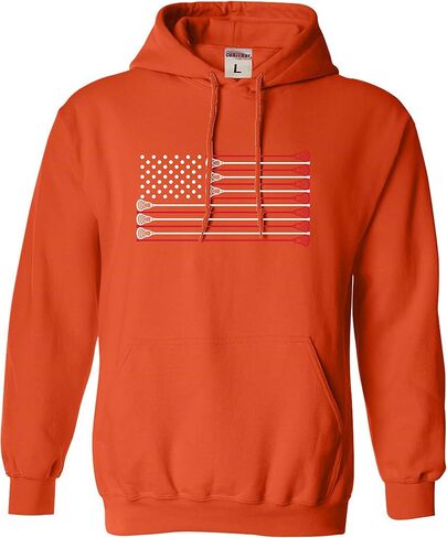 Go All Out Lacrosse USA Flag Lax Mens Women Youth Sweatshirt Hoodie in Kuwait