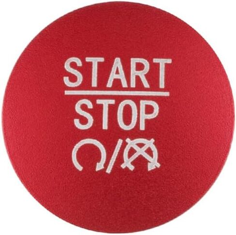 Lecart Red Push Start Button Cover Sticker ملاءمة لـ Dodge Charger/Challenger/Durango/RAM 1500 إكسسوارات داخلية للسيارة الزواج غير المفتاح زخرفة الزخارف المعدنية in Saudi Arabia