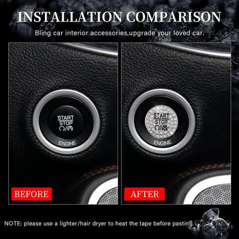 LECART Red Push Start Button Cover Sticker Fit for Dodge Charger/Challenger/Durango/Ram 1500 Car Interior Accessories Keyless Start Button Decorations Metal Decor Trim 1 Pack in Saudi Arabia