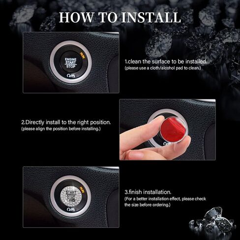 LECART Red Push Start Button Cover Sticker Fit for Dodge Charger/Challenger/Durango/Ram 1500 Car Interior Accessories Keyless Start Button Decorations Metal Decor Trim 1 Pack in Saudi Arabia