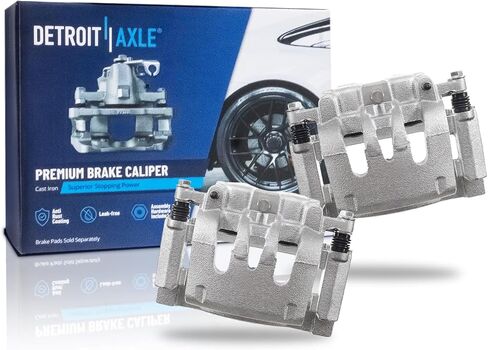 Detroit Axle - 2pc Rear Brake Calipers for Ford 2008-2012 F-250 F-350 Super Duty, Brake Calipers with Brackets 2009 2010 2011 Replacement in Saudi Arabia