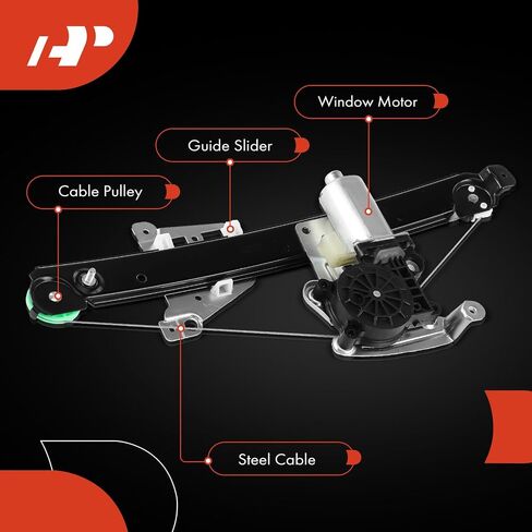 A-Premium Electric Power Window Regulator with Motor Compatible with Volvo S60 2001-2009 Sedan, XC70 2003-2007 Wagon, S80 1999-2006 Sedan, V70 2001-2007 Wagon, Rear Right Passenger Side in Saudi Arabia
