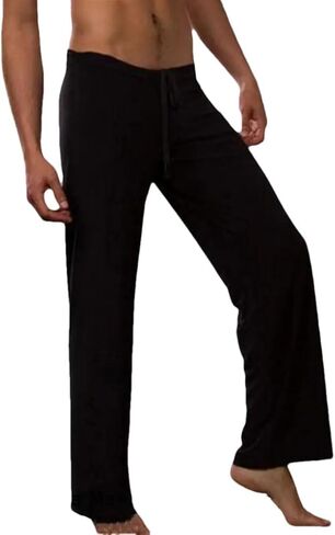 Men Pants Solid Color Elastic Fitness Training Joggers Loose Beach Casual Sport Pants in Saudi Arabia