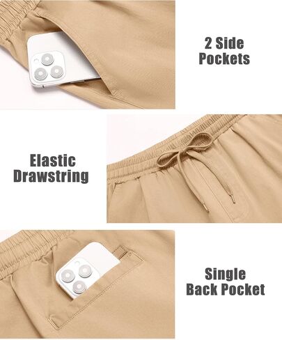 سراويل عازمة من القطن Coofandy Mens Stretch Twill Jogger Pants Chino Cargo Hiking Pantsing Pantsing مع جيوب in Saudi Arabia